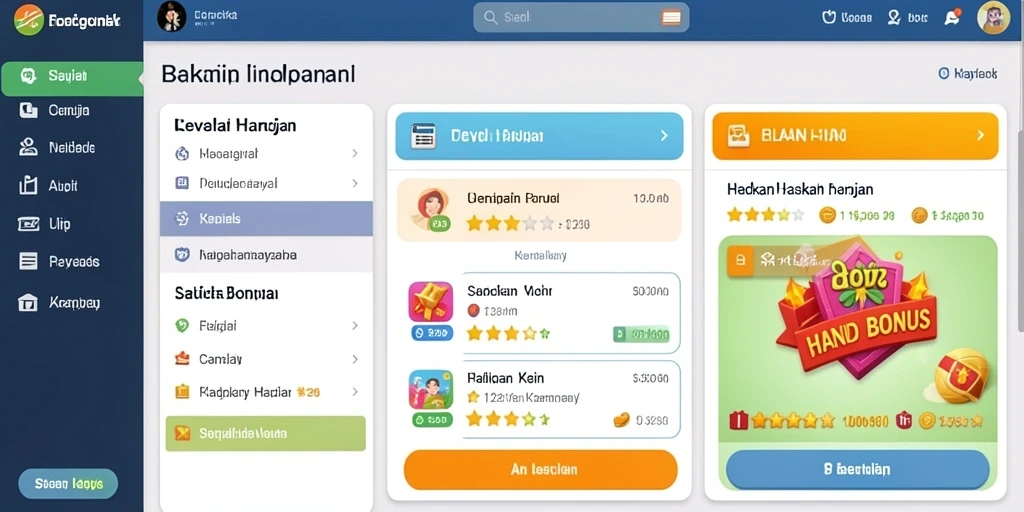 Tampilan awal game yang menarik dan user-friendly.